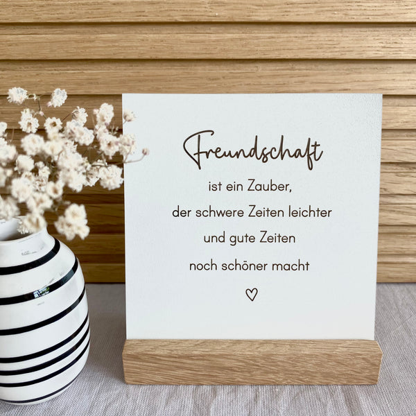 Täfelchen mit Aufsteller 'Freundschaft'