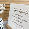 Täfelchen mit Aufsteller 'Freundschaft'