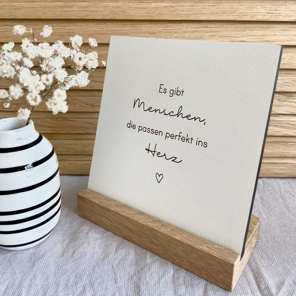 Täfelchen mit Aufsteller 'Lieblingsmenschen'