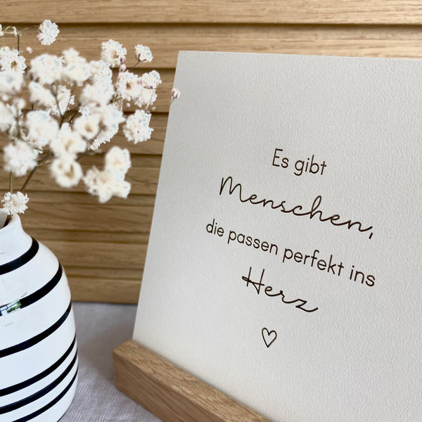 Täfelchen mit Aufsteller 'Lieblingsmenschen'