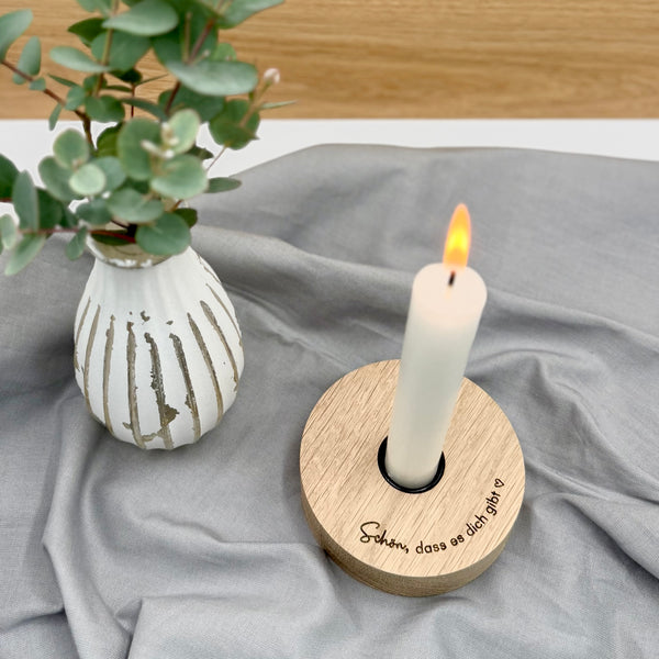 Kerzenhalter 'Schön, dass es dich gibt'