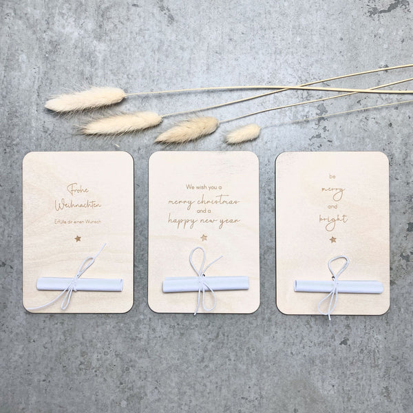 Geldgeschenkkarte 'merry & bright'