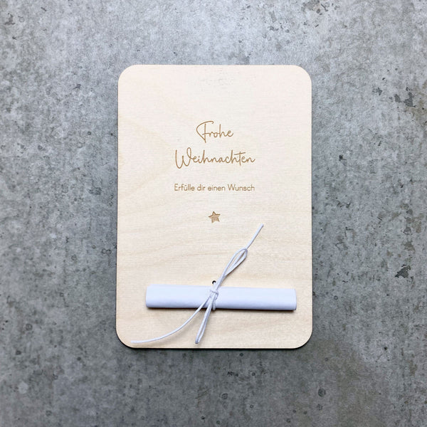 Geldgeschenkkarte 'Frohe Weihnachten'