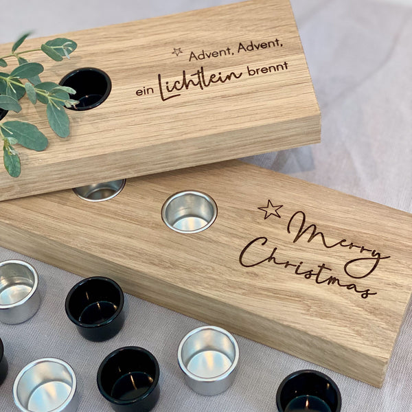 Adventskerzenleiste 'Advent, Advent'