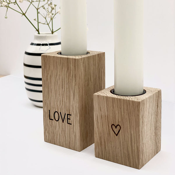 Kerzenständer-Set 'Love'