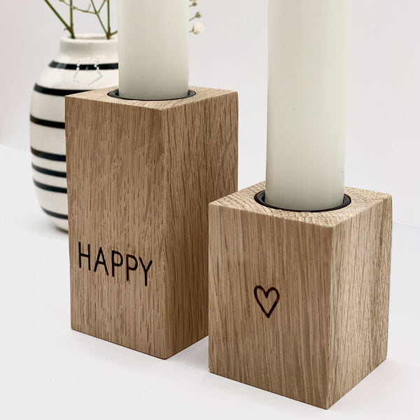 Kerzenständer-Set 'Happy'