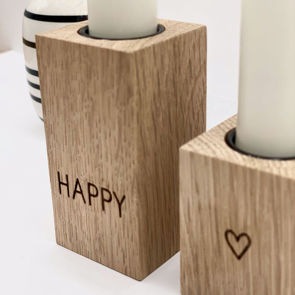 Kerzenständer-Set 'Happy'
