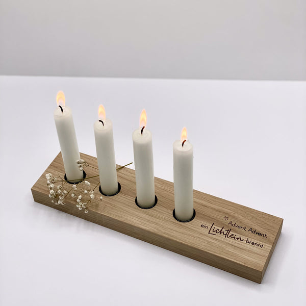 Adventskerzenleiste 'Advent, Advent'