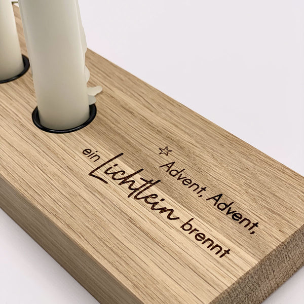 Adventskerzenleiste 'Advent, Advent'
