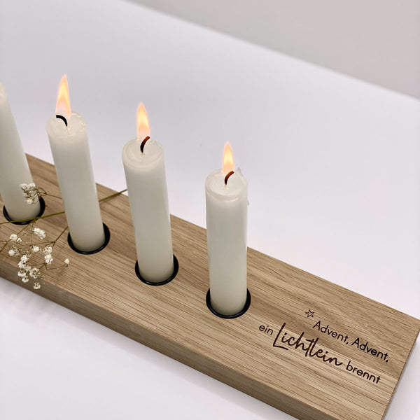 Adventskerzenleiste 'Advent, Advent'