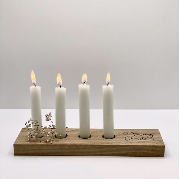 Adventskerzenleiste 'merry christmas'