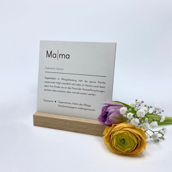 Täfelchen mit Aufsteller 'Mama'