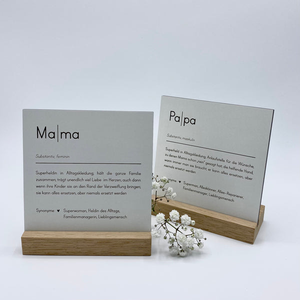Täfelchen mit Aufsteller 'Papa'