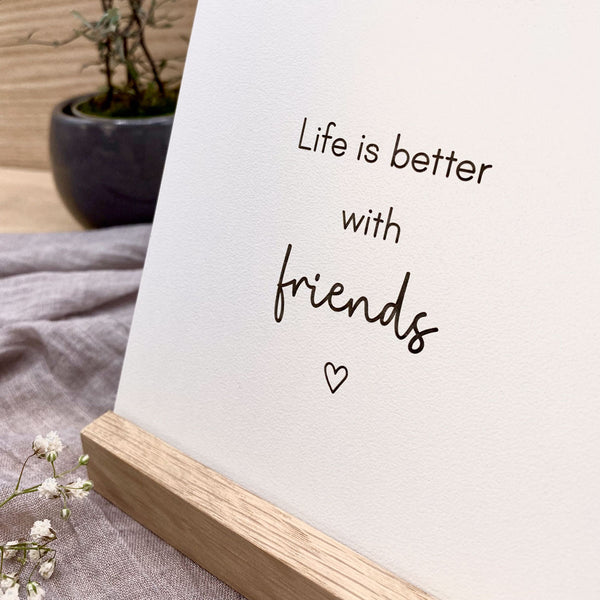 Täfelchen mit Aufsteller 'friends'