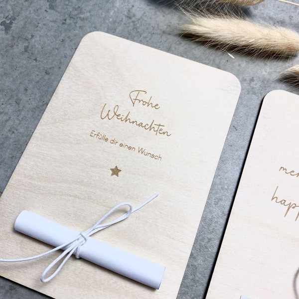 Geldgeschenkkarte 'Frohe Weihnachten'